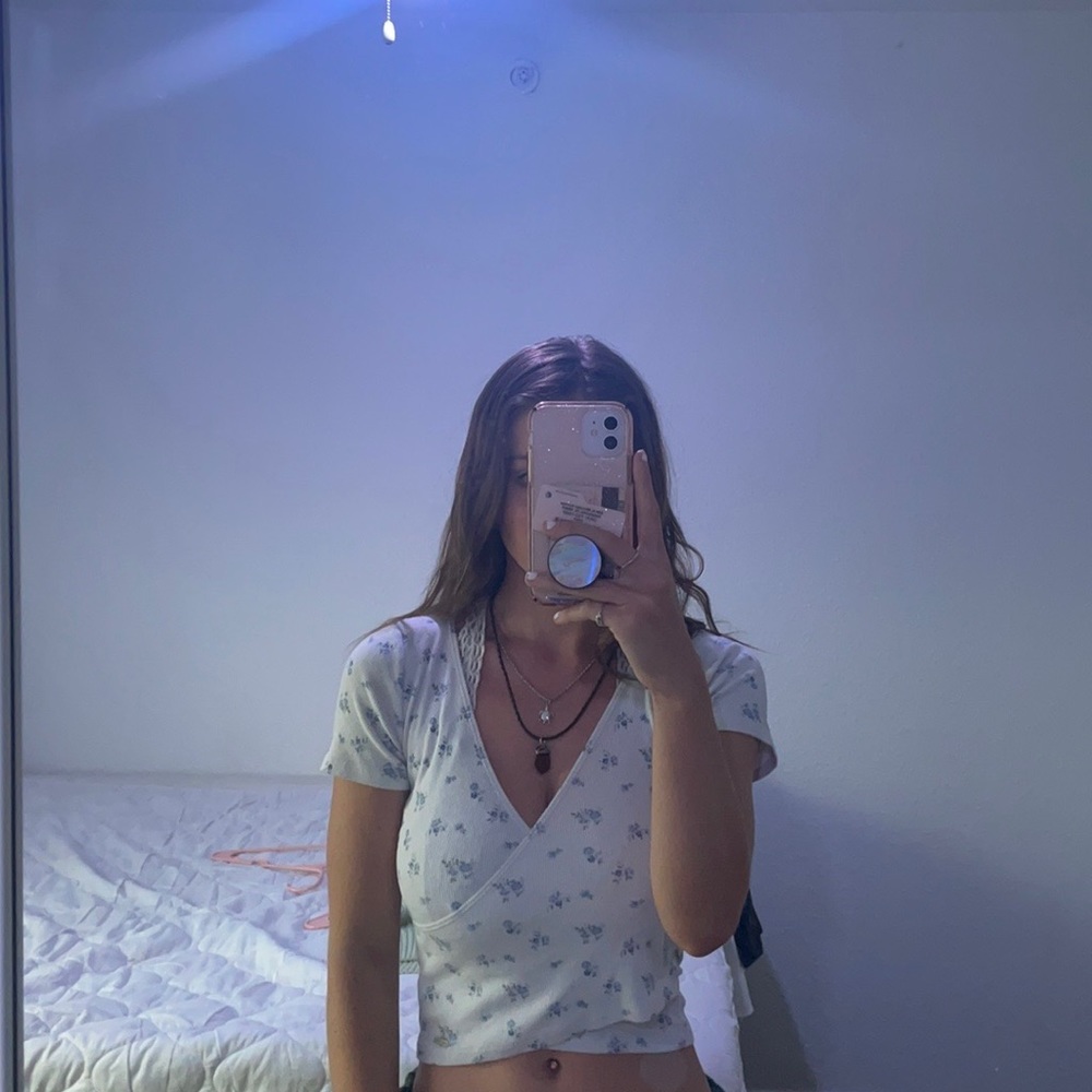 Floral Crossover top